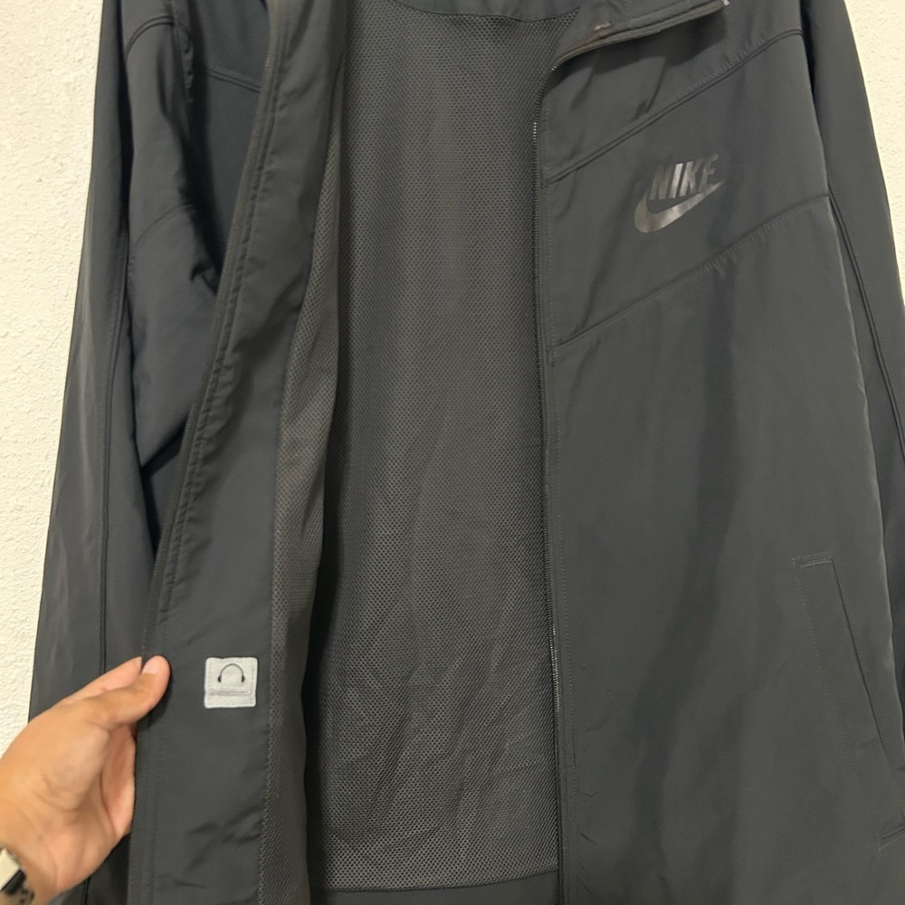 Vintage Nike Men's Lg Full Zip Up Jacket Windbreaker Drawstring Bottom - Picture 6 of 11